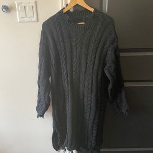 NEW Oversized Stylenanda Knit Sweater Dress Black
